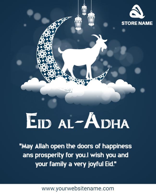 Cloud Burst Eid Al Adha Poster Template