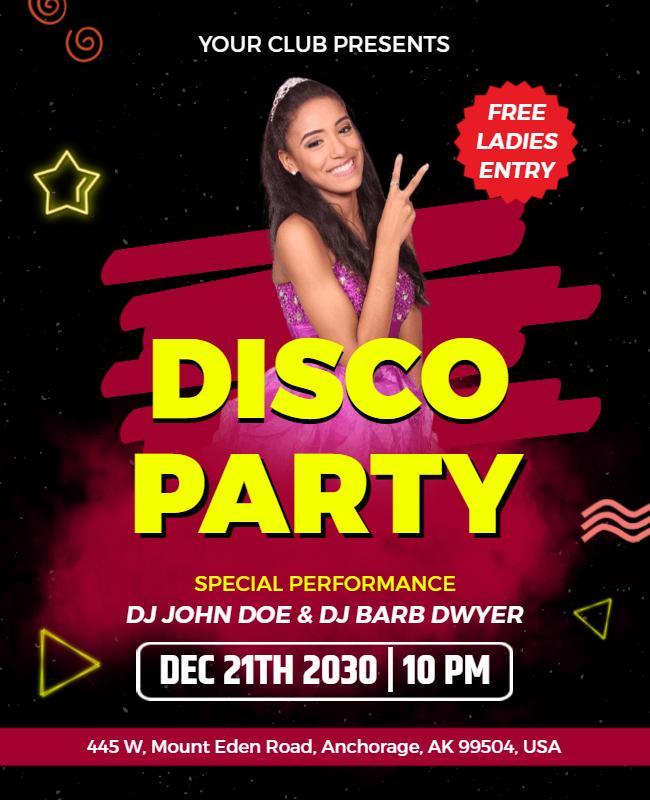 Club Disco Party Event Flyer Template