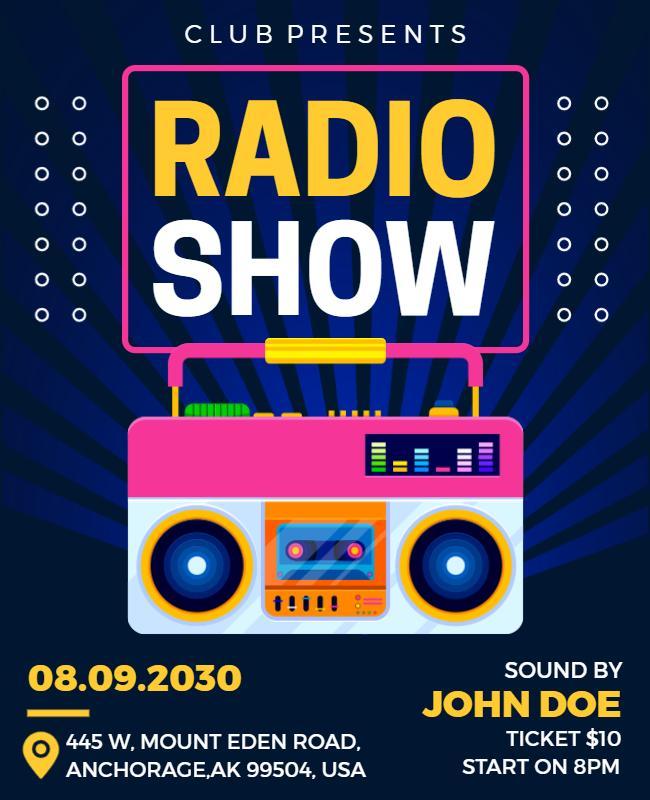 Club Radio Show Event Flyer Template