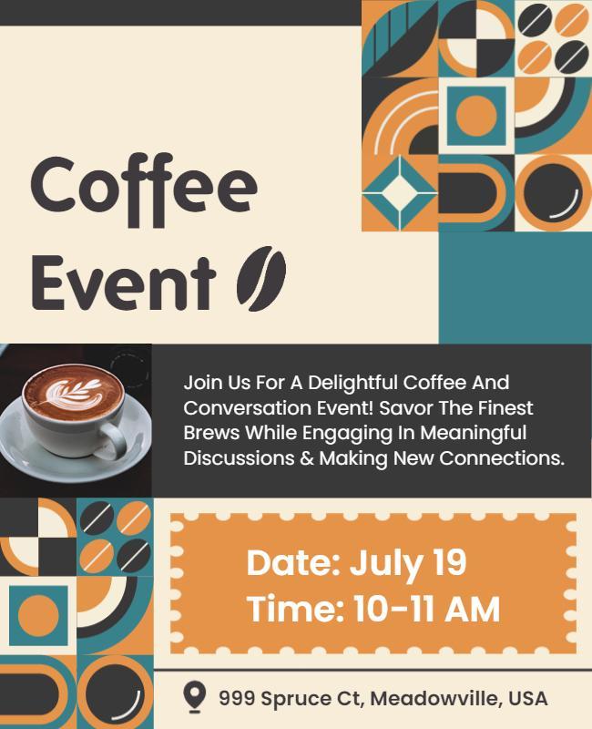 Coffee Conversation Gathering Flyer Template