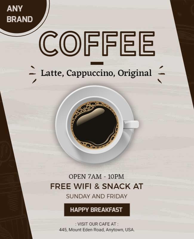 Coffee Shop Promotion Flyer Template