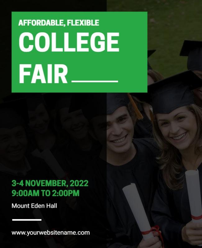 College Fair Event Announcement Flyer Template