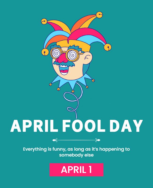 Colorful April Fools Day Celebration Flyer Template