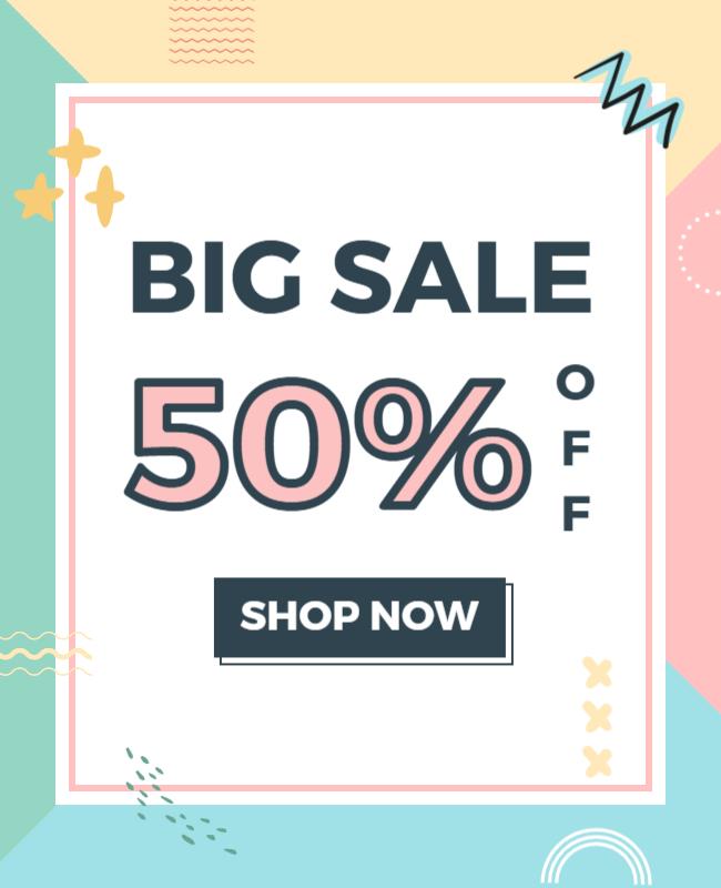 Colorful Big Sale Promotion Flyer Template