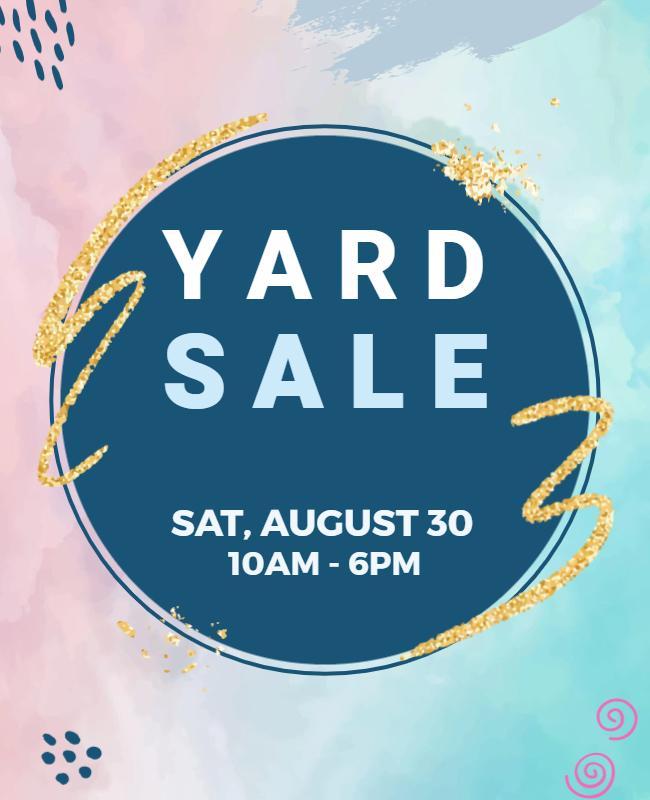 Colorful Neighborhood Yard Sale Event Flyer Template