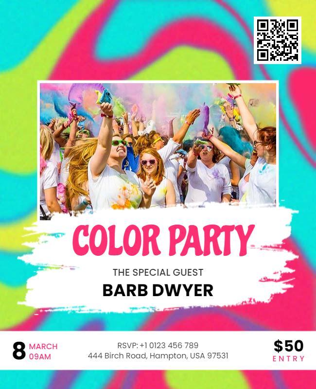 Colorful Outdoor Festival Party Flyer Template