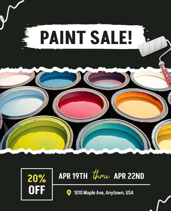 Colorful Paint Sale Discount Flyer Template