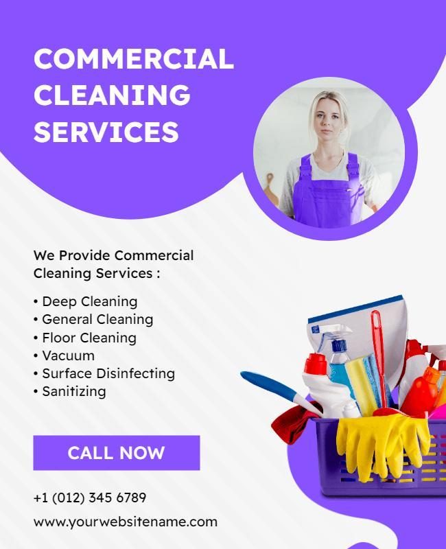 Commercial Cleaning Services Promotion Flyer Template