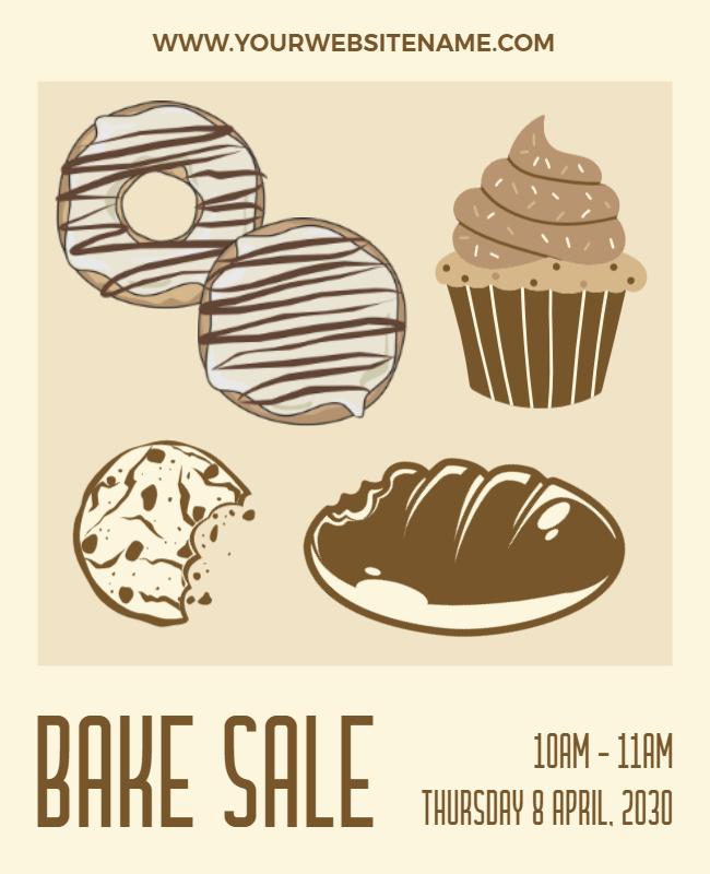 Community Bake Sale Event Flyer Template