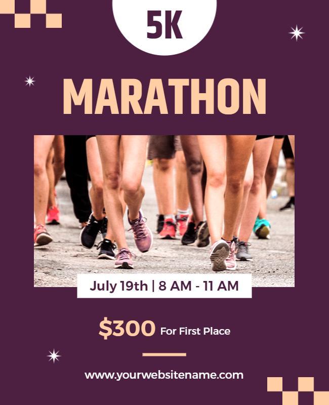 Community Charity 5k Marathon Event Flyer Template