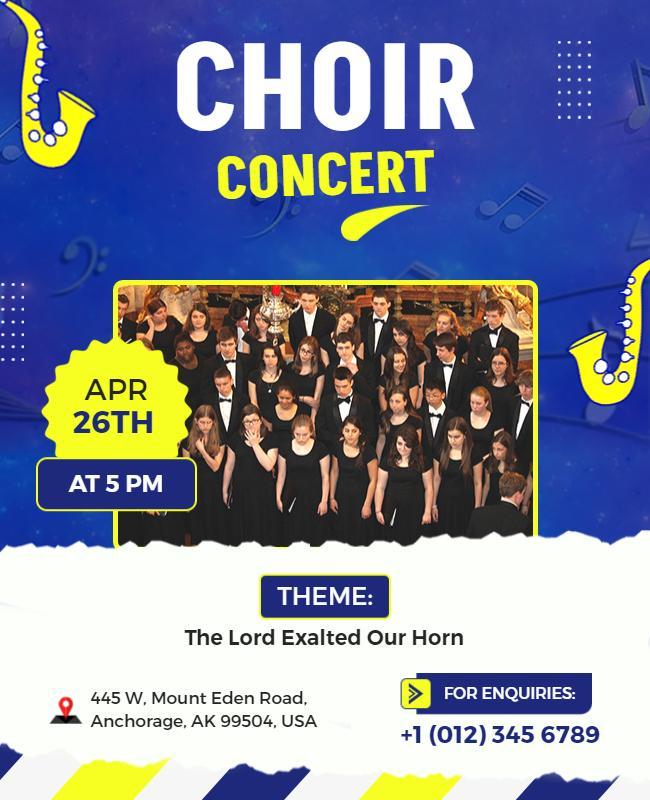 Community Choir Concert Event Flyer Template