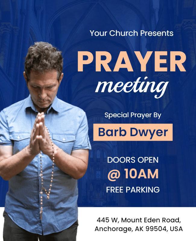 Community Church Prayer Meeting Event Flyer Template