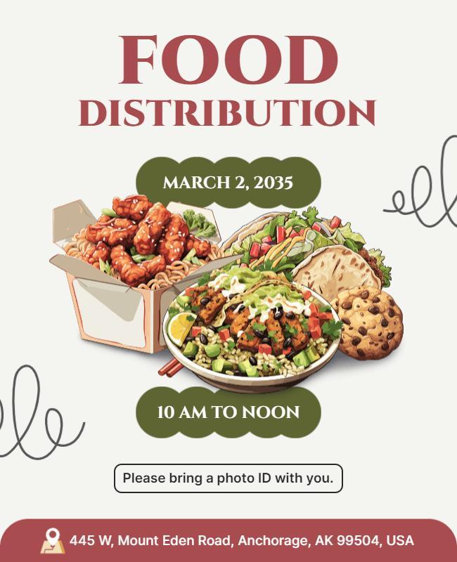 Community Food Distribution Event Flyer Template