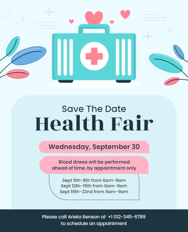 Community Health Fair Event Flyer Template