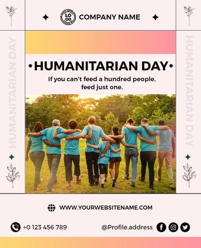 Community Humanitarian Day Event Flyer Template