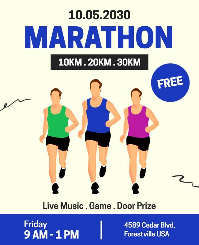 Community Marathon Event Flyer Template