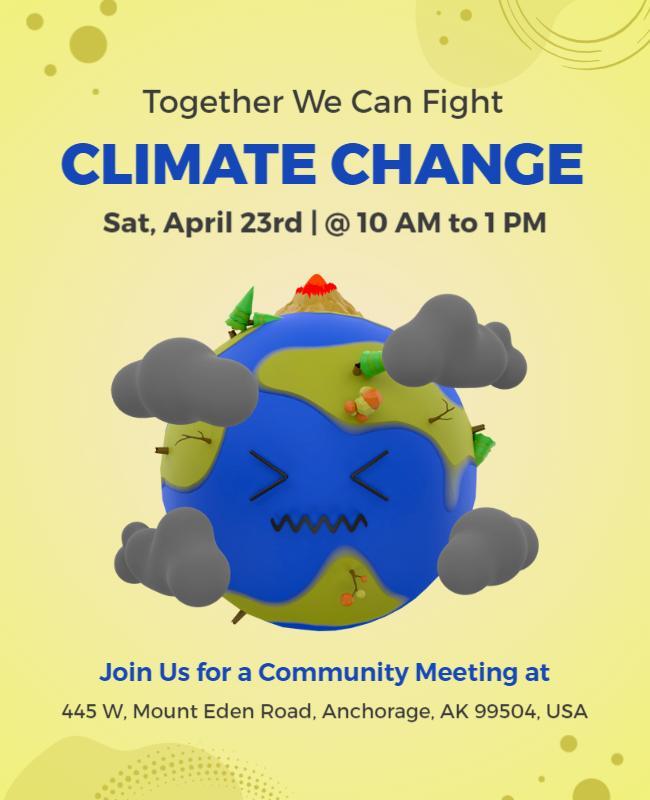 Community Meeting on Climate Change Flyer Template