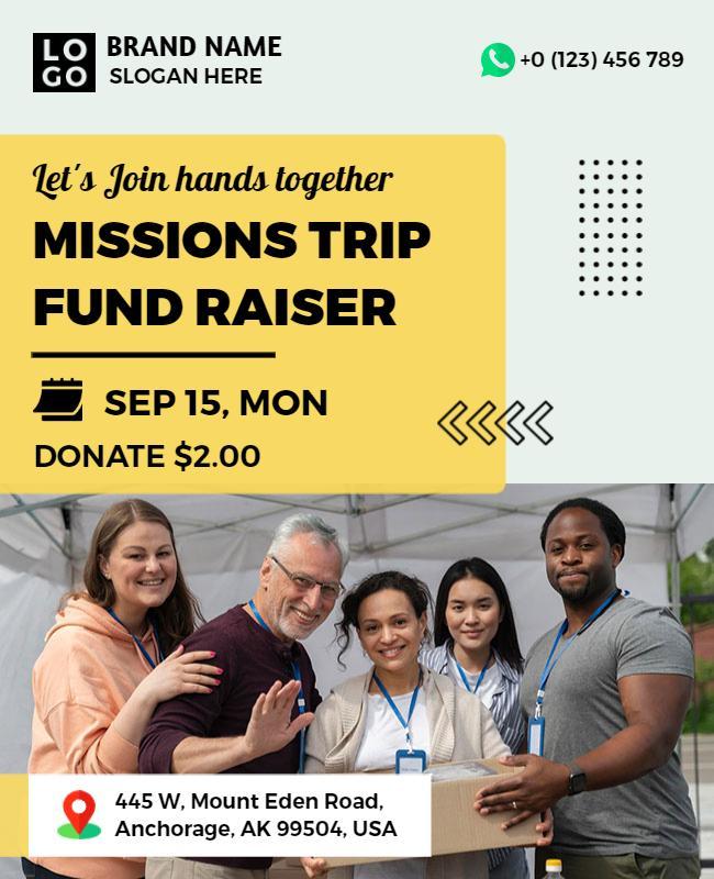 Community Missions Trip Fundraiser Flyer Template