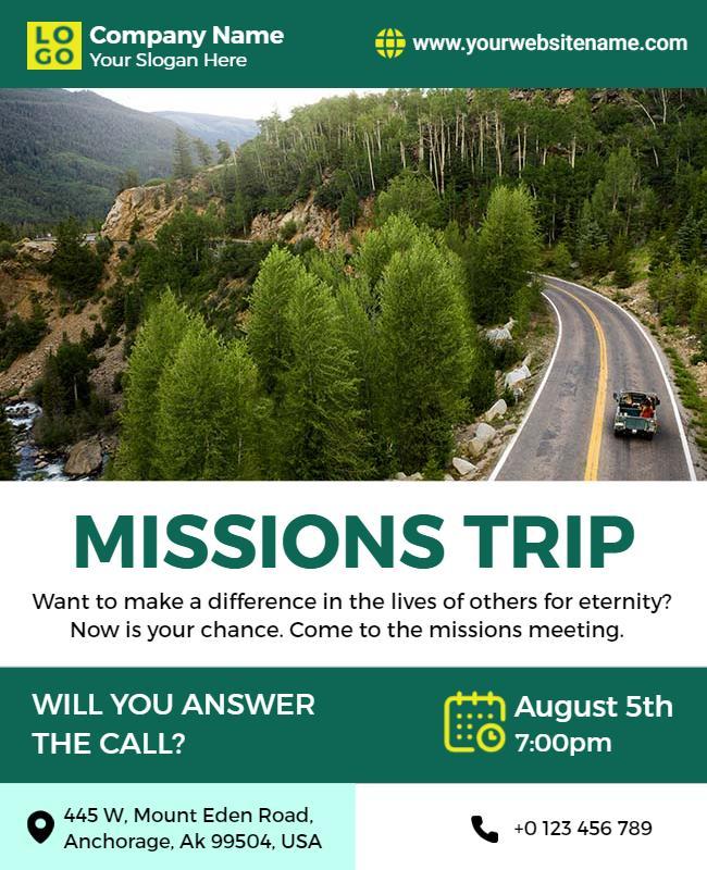 Community Missions Trip Meeting Flyer Template