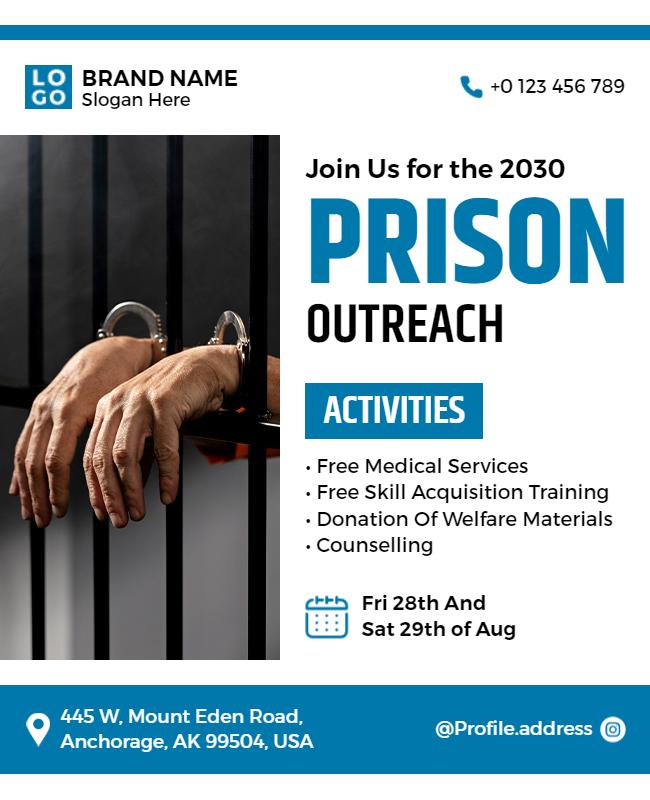 Community Prison Outreach Event Flyer Template