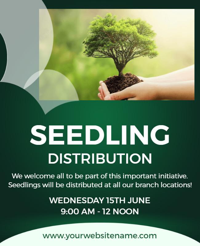 Community Seedling Distribution Event Flyer Template