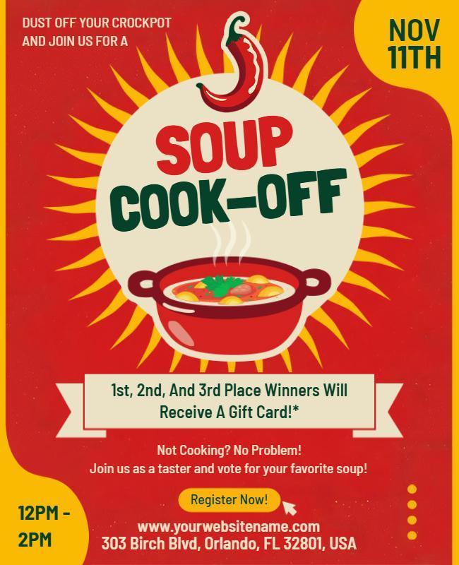 Community Soup Cook-Off Event Flyer Template