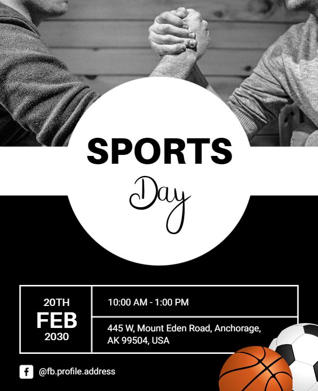 Community Sports Day Event Flyer Template