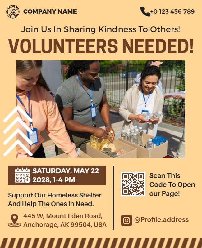 Community Volunteer Event Recruitment Flyer Template