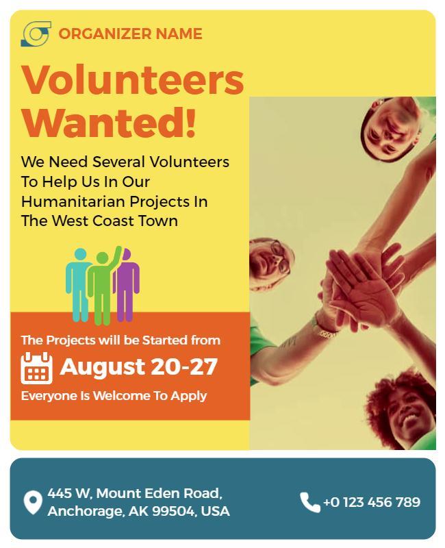 Community Volunteer Recruitment Flyer Template