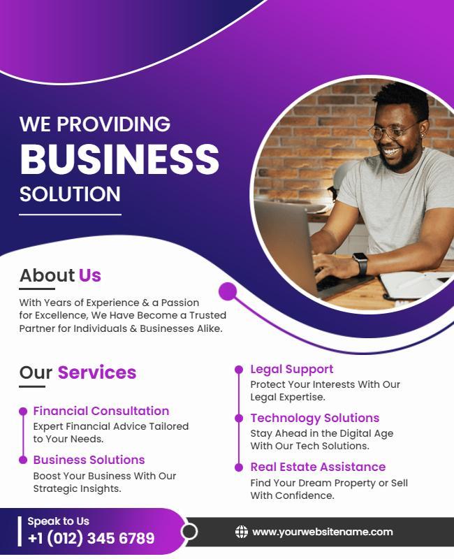 Comprehensive Business Solutions Services Flyer Template