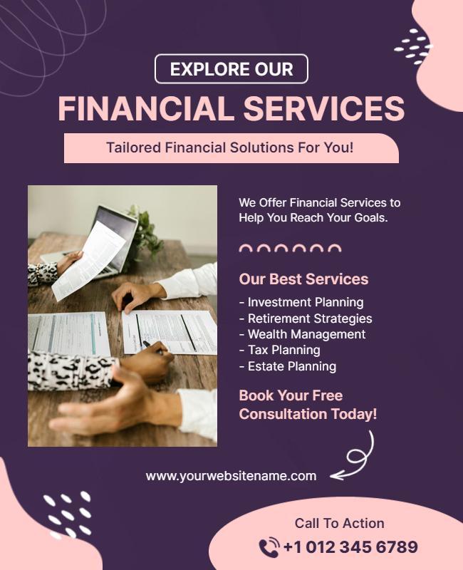 Comprehensive Financial Services Consultation Flyer Template