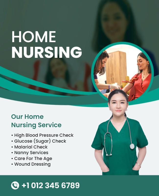 Comprehensive Home Nursing Services Flyer Template