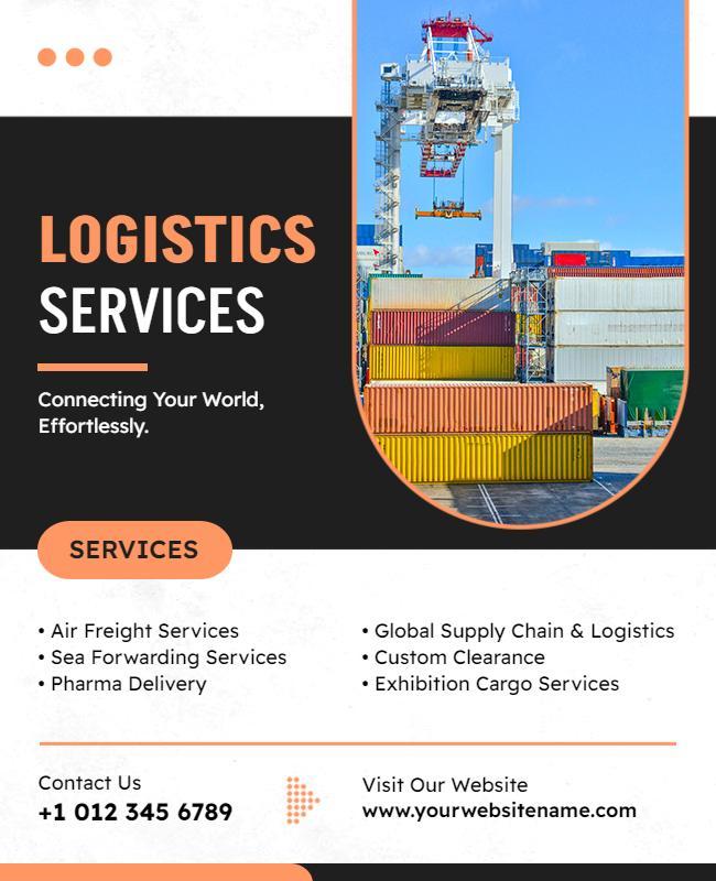 Comprehensive Logistics and Freight Services Flyer Template