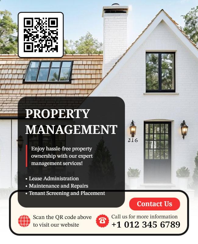 Comprehensive Property Management Services Promotional Flyer Template