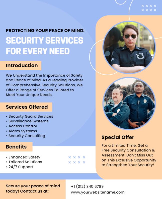 Comprehensive Security Solutions Services Flyer Template