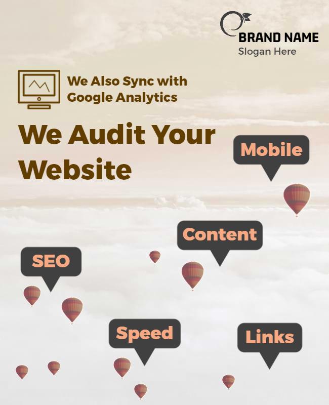 Comprehensive Website Audit Services Flyer Template