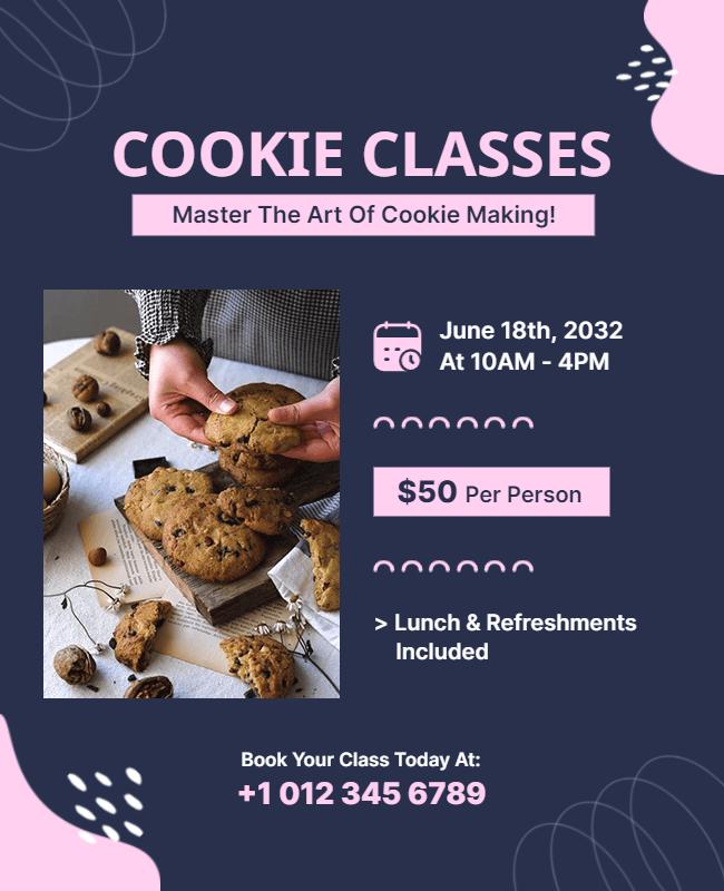 Cookie Baking Workshop Event Flyer Template