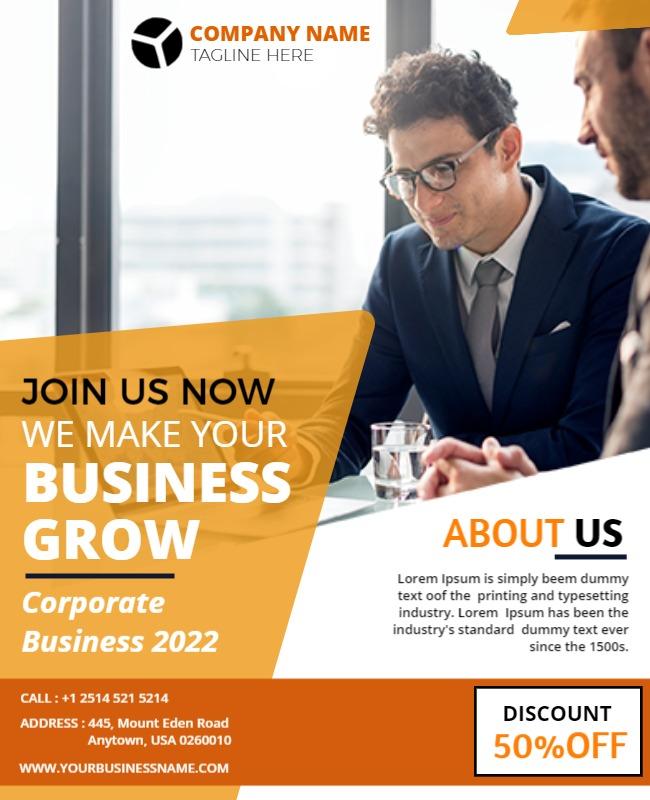 Corporate Business Growth Promotion Flyer Template