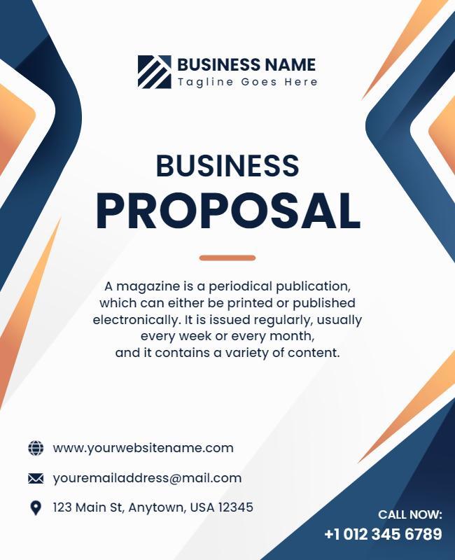 Corporate Business Proposal Presentation Flyer Template