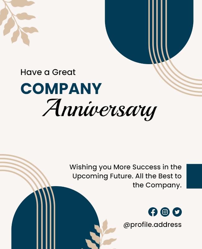 Corporate Company Anniversary Celebration Flyer Template