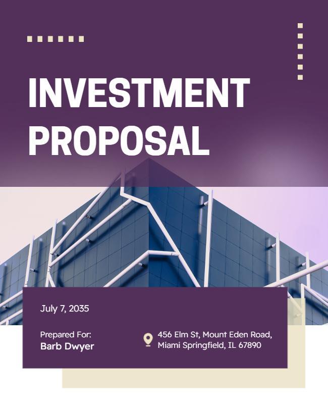 Corporate Investment Proposal Flyer Template