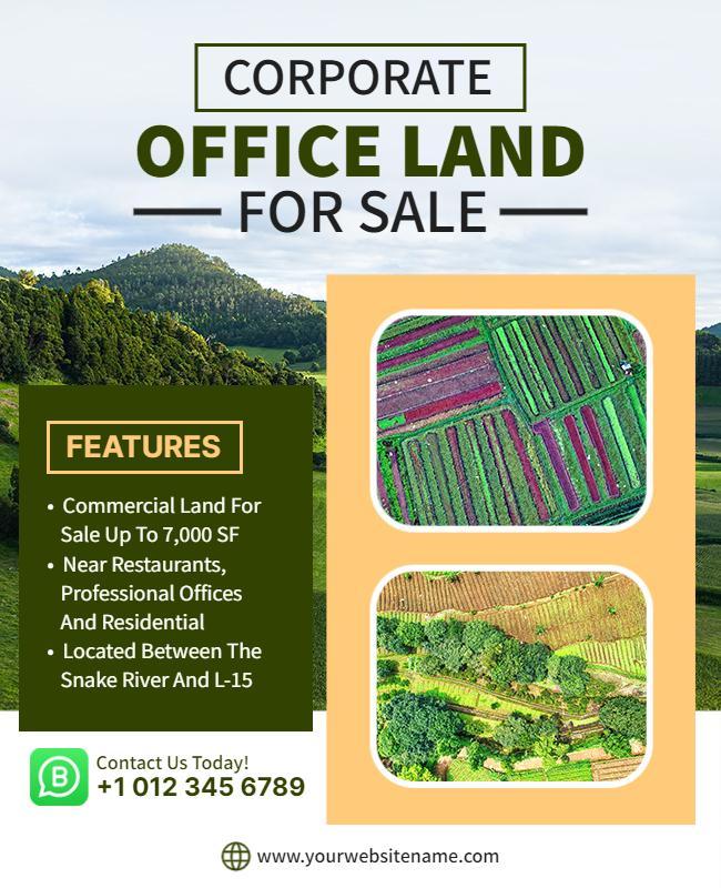 Corporate Office Land for Sale Flyer Template