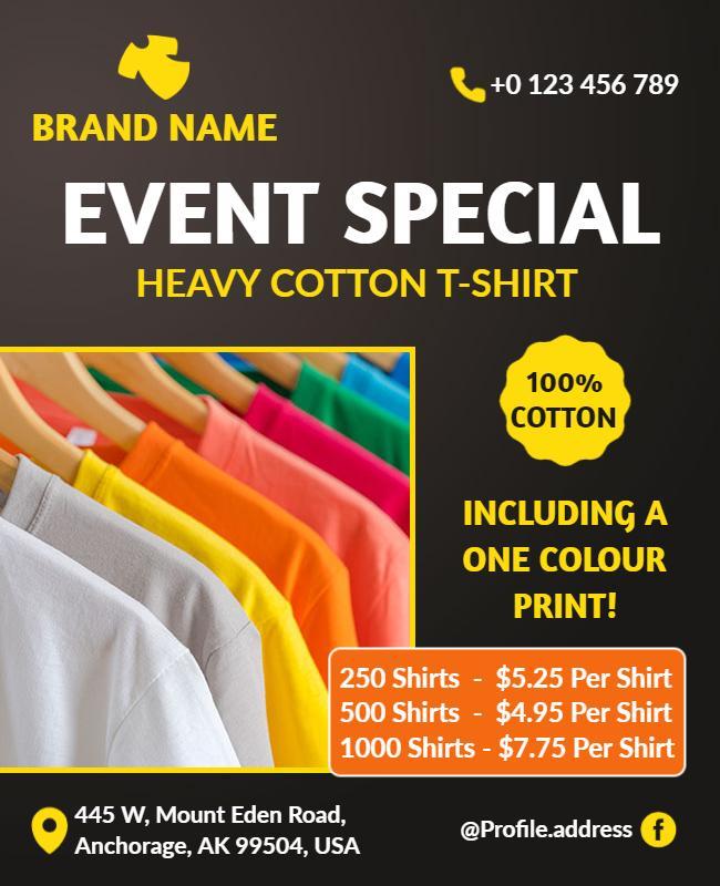 Cotton T Shirt Event Special Flyer Template