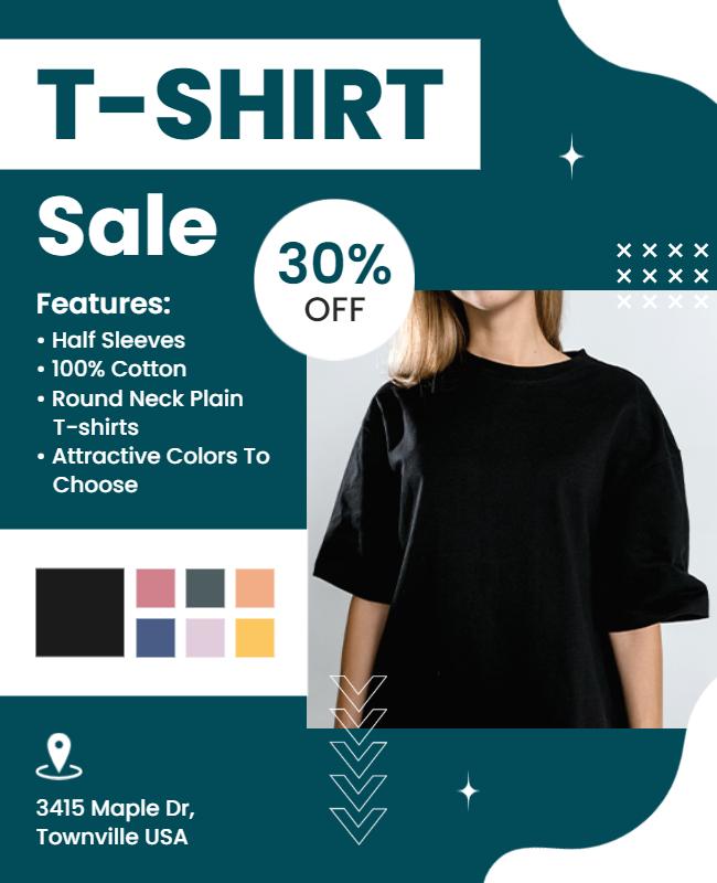 Cotton T Shirt Sale Promotion Flyer Template