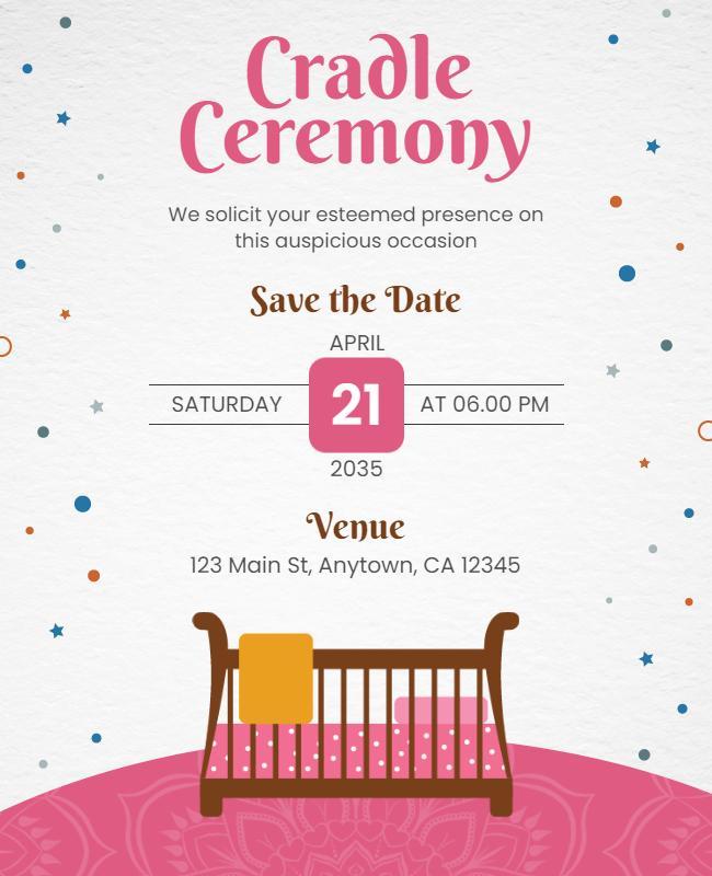 Cradle Ceremony Invitation Flyer Template