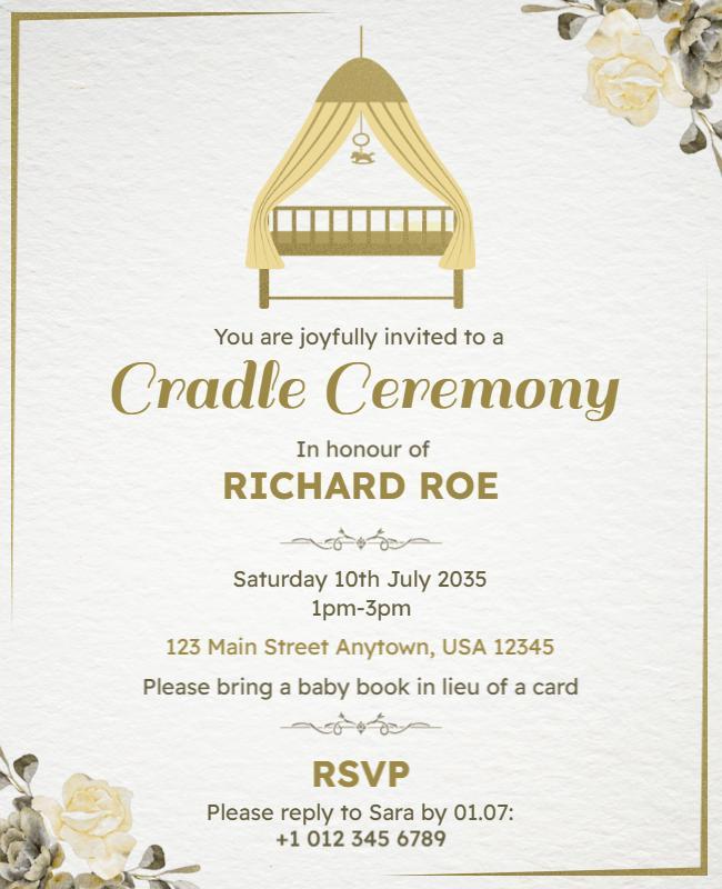 Cradle Ceremony Invitation Flyer Template