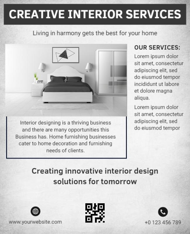 Creative Interior Design Services Flyer Template