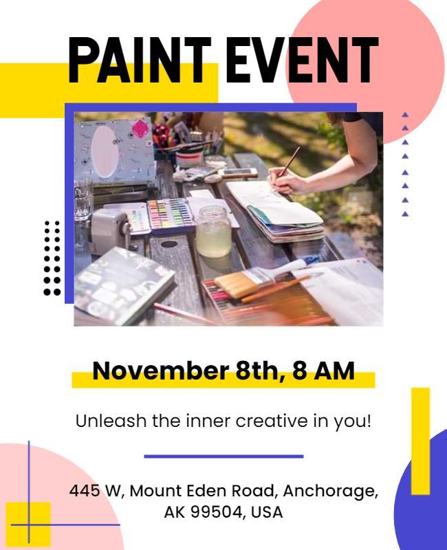 Creative Painting Workshop Event Flyer Template