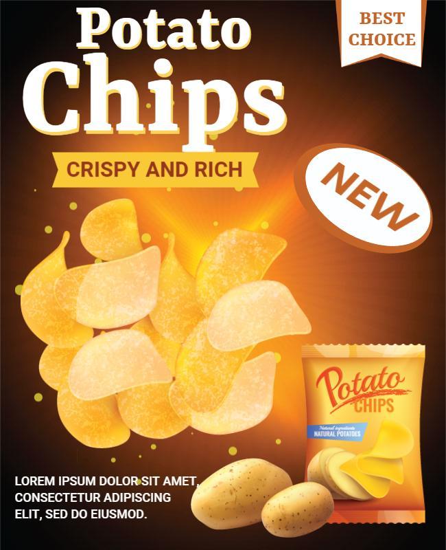 Crispy Potato Chips Promotion Flyer Template