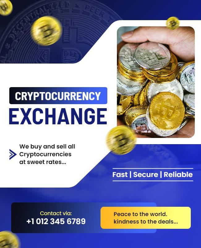 Cryptocurrency Buying and Selling Exchange Flyer Template